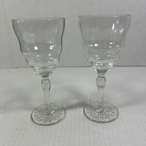 clear water goblets‎ Set 2 Anchor Hocking Stemmed